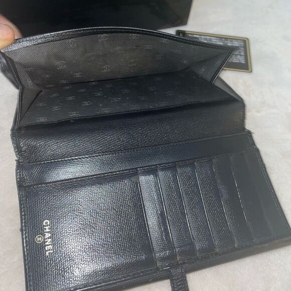 AUTHENTIC CHANEL LONG WALLET BLACK - Picture 12 of 15